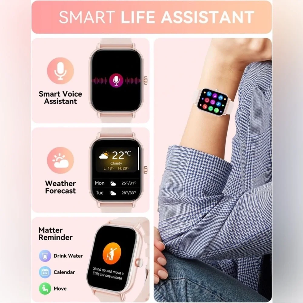 Smart Watch Pink New In Box - Picture 10 of 13